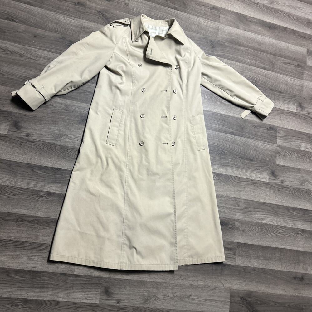 Vintage London Fog Beige Trench 12 Reg Maincoats Line No Belt No Hood